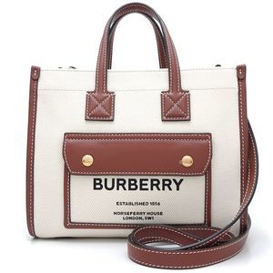 BURBERRY Brown Leather Shoulder Bag
